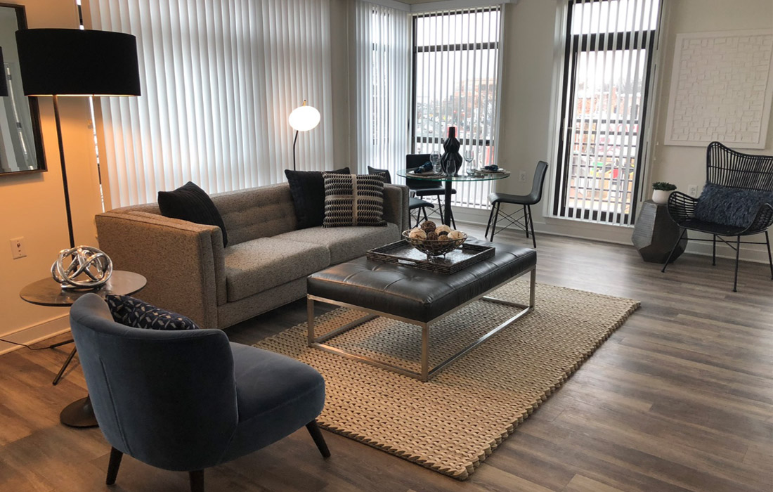Maple View Flats - Model Apt-Living Room area Washington DC