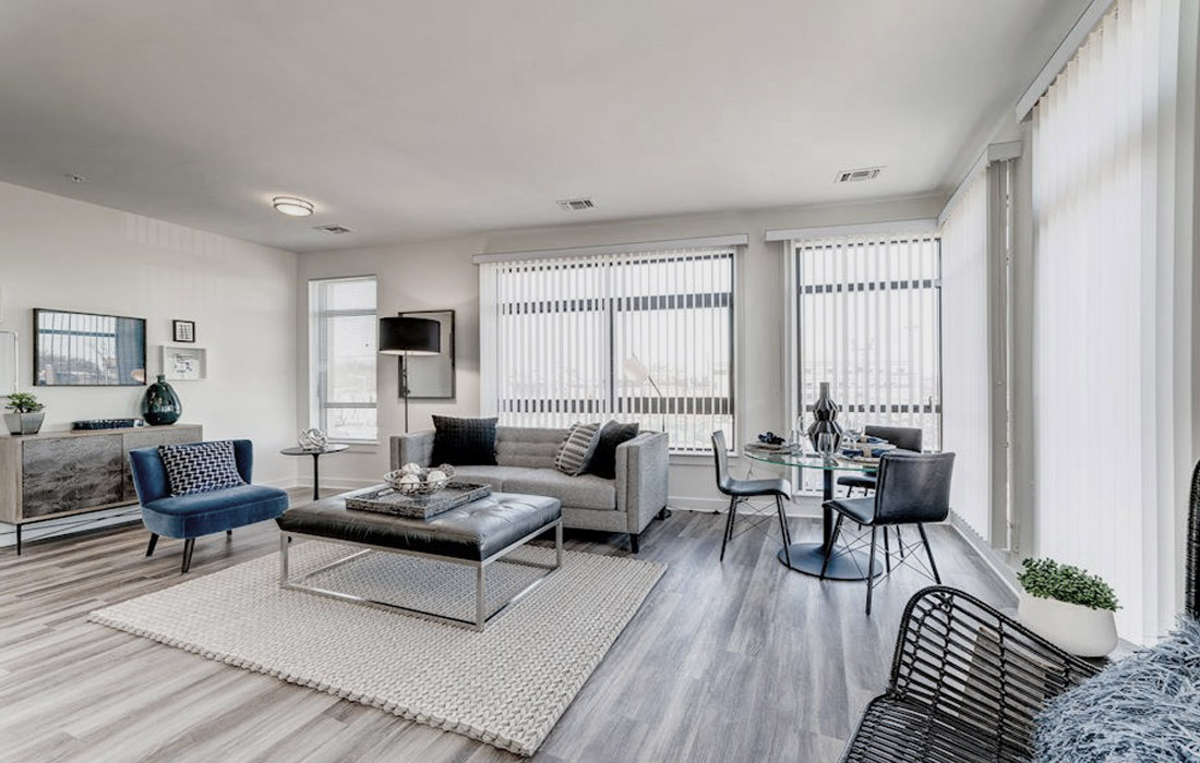 Model Apt-Living/Dining wide view